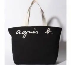 アニエスベーagnis b. 黒 トートバッグ キャンバス新品