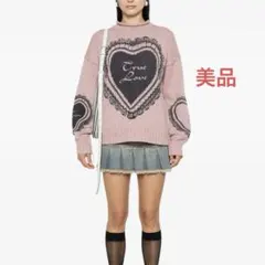 Acne Studios ハート柄ニットセーターのサムネイル