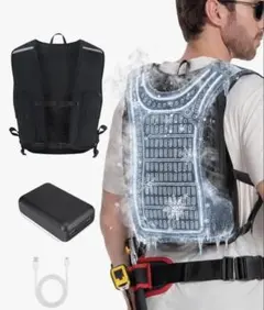 水冷服 冷水ベスト 10000mAhバッテリー付属 熱中症対策 - メルカリ