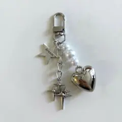 ハンドメイド　ビーズストラップ　キーホルダー　韓国　　y2k