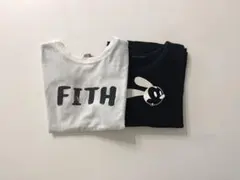 FITHキッズ半袖トップスロゴオズワルド白黒シンプルTシャツまとめ売り100M