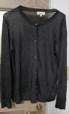 ALPHA CUBIC ブラック カーディガン M