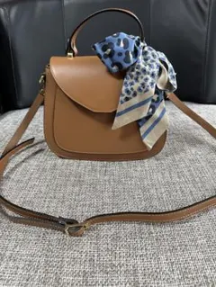 ANAYI 2WAY ショルダーバッグ ブラウン スカーフ付きのサムネイル