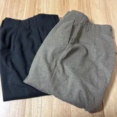 ブラッシュドジャージーワイドパンツ　2個セット