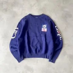 C.E cavempt スウェット 短丈 ロゴ トレーナー ブルー M シーイー