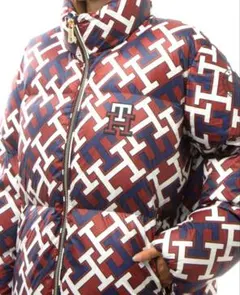 未使用　トミー・ヒルフィガー　ダウンジャケット　モノグラムプリント　サイズXS