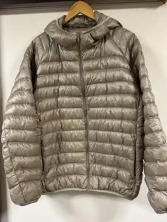 UNIQLO フード付きダウンジャケット XL ベージュ
