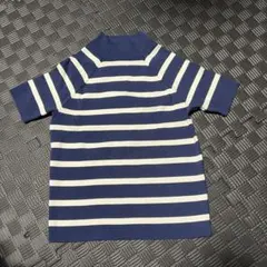 LAUREN RALPH LAUREN 半袖ニット XS ネイビー　 ストレッチのサムネイル