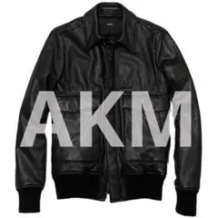 定価23万 AKM RIBA LAMB LEATHER A-2 M ライダースのサムネイル