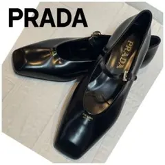 PRADAブラッシュドレザー メリージェーン バレリーナ　フラットシューズ❤︎