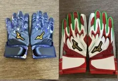 大島洋平 実使用バッティング手袋 - メルカリ