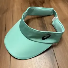 アシックス サンバイザー ミントグリーン　未使用