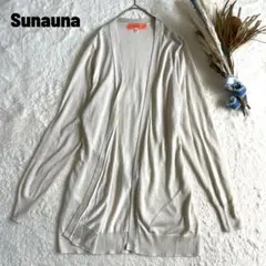 SunaUna ゴールドラメ ボタンレスカーディガン 紐付き 日本製 キレイめのサムネイル