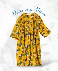 未使用 Drea my minx ボタニカル花柄ロングカーディガン M イエローのサムネイル