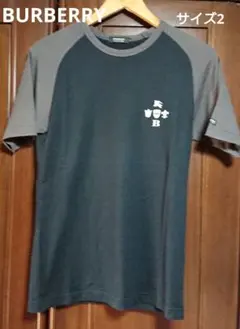 ●【値下げ不可・美品】BURBERRY プリント Tシャツ【サイズ2・ブラック】