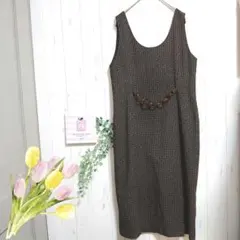 美品☆　レディースワンピース〚11/L〛ジャンパースカート昭和レトロ　ビンテージ