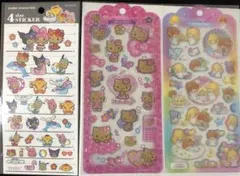 ドロップ ジュエリーシール ツインスターズキキララ 日焼けキティ 4ステッカー