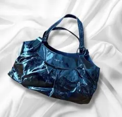 アニエス・ベー　メタリックトートバッグ