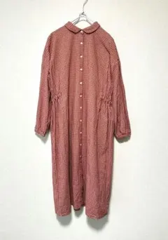 Samansa Mos2 シャツワンピース ギンガムチェック S 綿100%