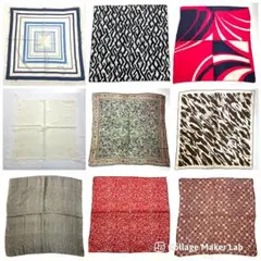 スカーフ　9点まとめ売りセット　インテリアクロス　タペストリー　バッグチャーム