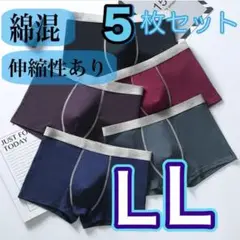 14　メンズ　下着　5枚セット　ボクサーパンツ　シンプル　通気性　コットン　抗菌