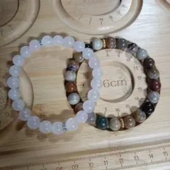 天然石ブレスレット(２本セット)