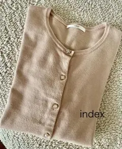 index 美品 ピンクベージュ カーディガン 長袖