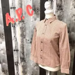【A.P.C】アーペーセー チェックシャツ〈34〉小さめ シンプル キレイめ
