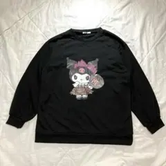 Majoretty クロミ トレーナー サンリオ レディース ゆるだぼ ブラック