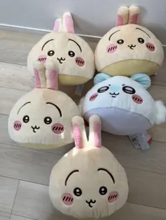 ちいかわプレミアムドームクッション　うさぎ&モモンガ　全2種コンプ　5個セット