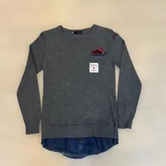 DSQUARED2ディースクニット、グレー、M 薄手ドッキングセーターレディース