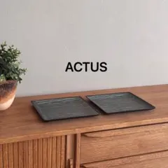 未使用 ACTUS プレート 2枚 スクエア 北欧 パスタ皿 パン皿のサムネイル