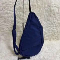 美品　ヘルシーバックバッグ　マイクロファイバー Mサイズ ネイビー