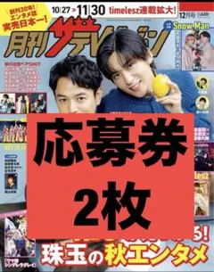 プレゼント 応募券 月刊 ザテレビジョン 2025年 12月号