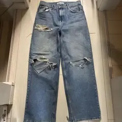ZARA ダメージワイドデニム EUR 48
