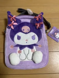 新品 サンリオ クロミぬいぐるみポシェット ボア ショルダーバッグポーチ痛バッグ