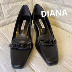 超美品⭐︎DIANA　ヒールアップローファー　23.5cm　クロスムース