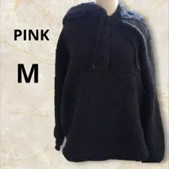 PINK フリースジャケット ブラック M