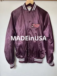 ヴィンテージ⭐︎スタジャン 80s DeLONGデロング Springfield Blue Devilsチェーン刺繍