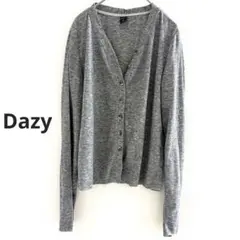 Dazy グレー リブ カーディガン 薄手 L SHEIN 春 ニット トップス