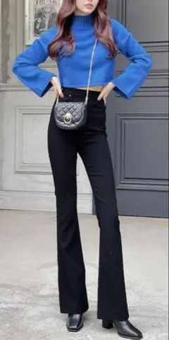 GRL ストレッチフレアパンツ cu34