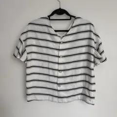 ROPÉ PICNIC ストライプ 半袖シャツ 38