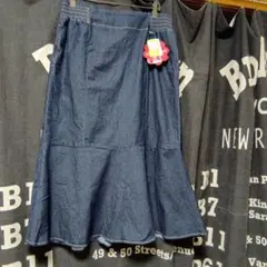 しまむら　aimee que デニムマーメイドスカート　大きいサイズ4L　新品