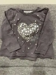 【美品】SLAP SLIP ハート長袖Tシャツ90cm