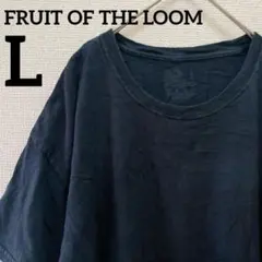 フルーツオブザルーム【L】半袖Tシャツ クルーネック 無地 黒 綿 カジュアル