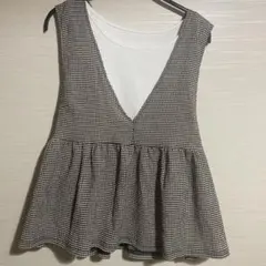 しまむら チェック柄 重ね着タンクトップのサムネイル