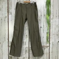 ☆ユナイテッドアローズ ピンクレーベルベーシック☆パンツ L ストライプ カーキ