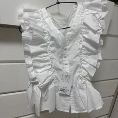 定価5500フリルショルダーペプラムブラウスのサムネイル