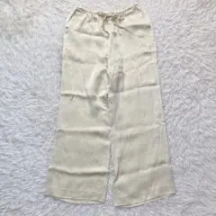 極美品✨カオス サテンワイドパンツ イエロー 日本製のサムネイル