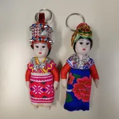 民族衣装 木製人形 ペアセット ハンドメイド 置物 民芸品 インテリア